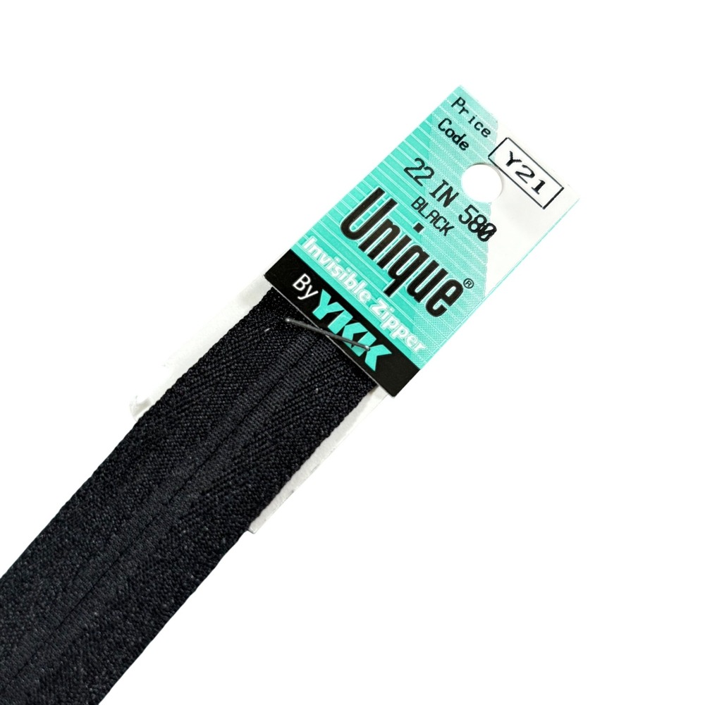 Unique by YKK Invisible Zippers Lot of 2 22 Inch Black 580 and Apricot 522 USA - Picture 7 of 9